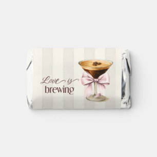 Love is Brewing Pink Bow Coffee Bridal Shower Hershey's Miniatures