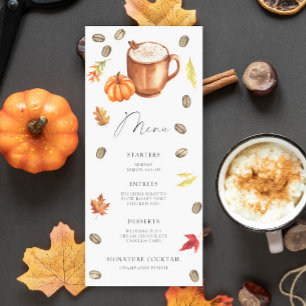 Love is brewing Pumpkin Bridal shower menu