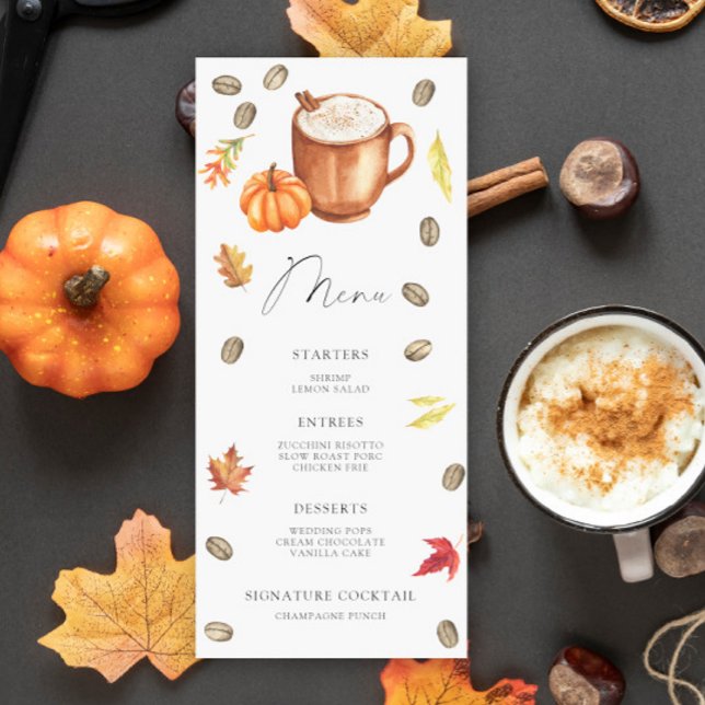 Love is brewing Pumpkin Bridal shower menu (Creator Uploaded)