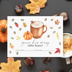 Love is brewing Pumpkin How many coffee beans Enclosure Card