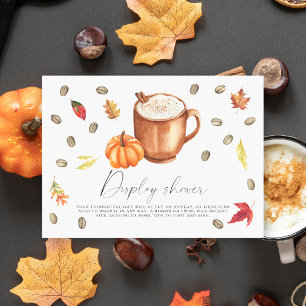 Love is brewing Pumpkin Latte Display shower Enclosure Card