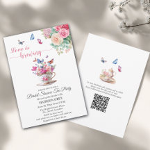 Love is Brewing QR Code Bridal Shower Tea Party