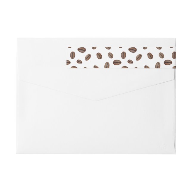 Love Is Brewing Shower Coffee Beans Return Address Wrap Around Label (Back)