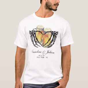 Love is Brewing Skeleton Hands Beer Wedding Shower T-Shirt