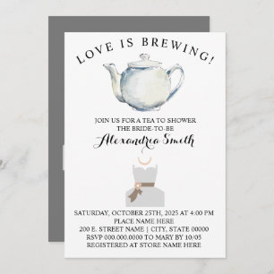 Love is Brewing Tea Bridal Shower  Invitation