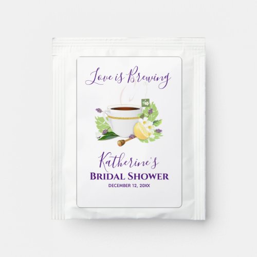 Love Is Brewing Tea Bridal Shower Tea Bag Drink Mix