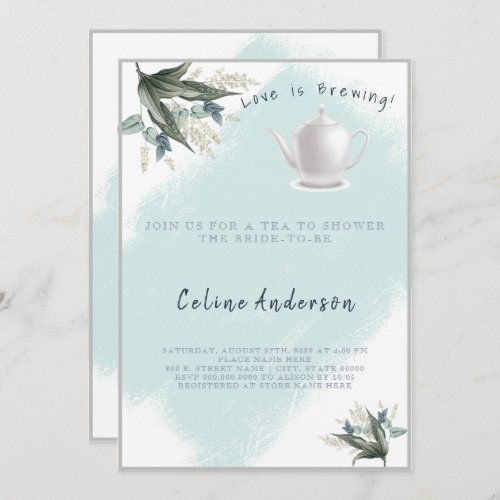 Love is Brewing Tea Invitation Bridal Shower