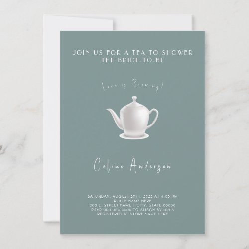 Love is Brewing Tea Invitation Bridal Shower