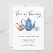 Love is Brewing Tea Party Bridal Shower  Invitation (Front)