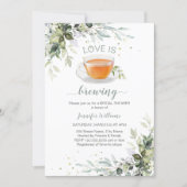 Love is brewing Tea Party Bridal Shower Invitation (Front)