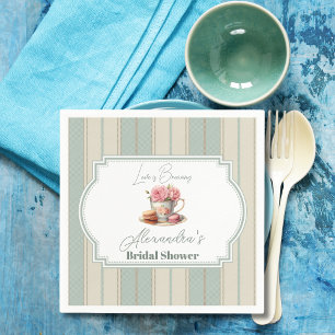 Love is Brewing Tea Party Bridal Shower Napkins