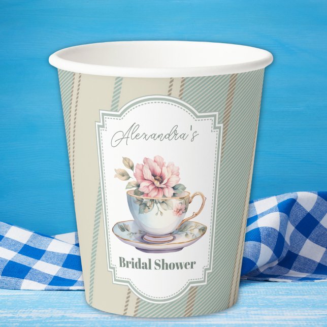 Love is Brewing Tea Party Bridal Shower  Paper Cups (Creator Uploaded)