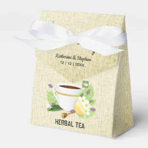 Love Is Brewing Tea Wedding Favor Boxes