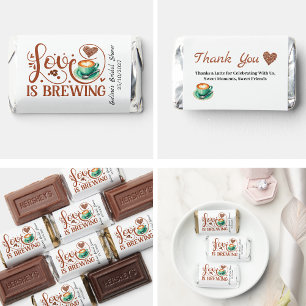 Love Is Brewing Thank You Terracotta Coffee Theme Hershey's Miniatures