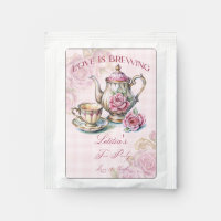 Love is brewing vintage bridal tea party favors