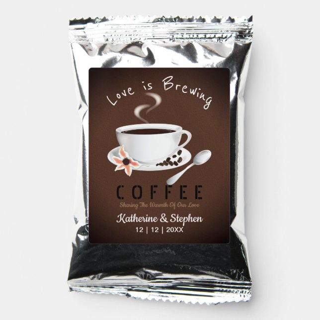 Love Is Brewing Wedding Coffee Drink Mix (Front)