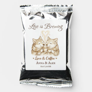 Love is Brewing Wedding Favor Coffee Drink Mix