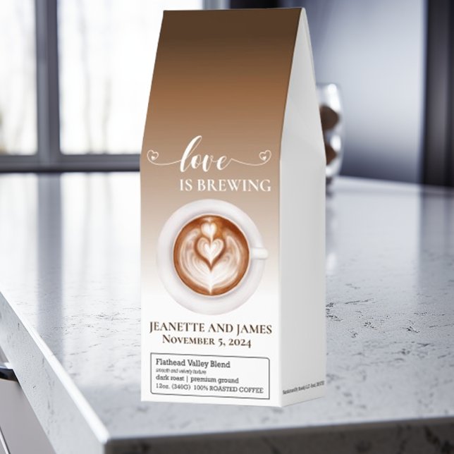 Love is Brewing Wedding Favor Roasted Coffee (Creator Uploaded)