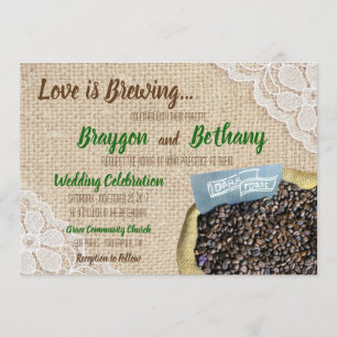 Love is Brewing Wedding Invitation