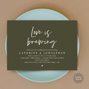 Love is brewing, Wedding Rehearsal Dinner Invitati Invitation