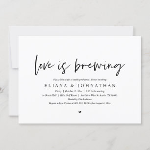 Love is brewing, Wedding Rehearsal Dinner Invitation