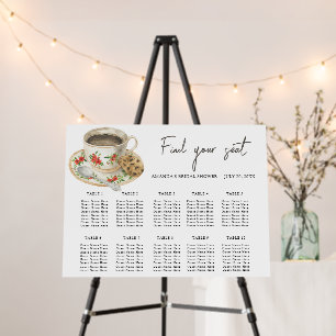 Love is brewing Wedding seating chart Foam Board