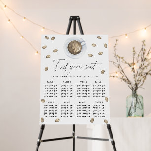 Love is brewing Wedding seating chart Foam Board