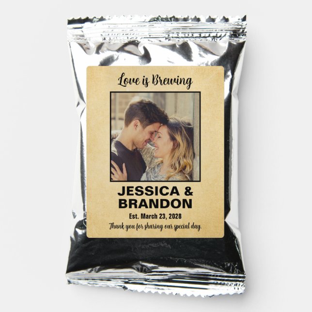Love Is Brewing Your Photo Wedding Mix Cof006 (Front)