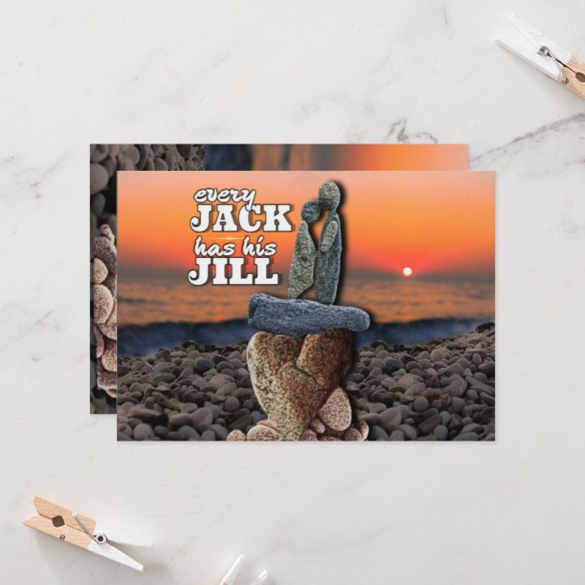 Love is certain : Every Jack has his Jill  Invitation (Front/Back In Situ)