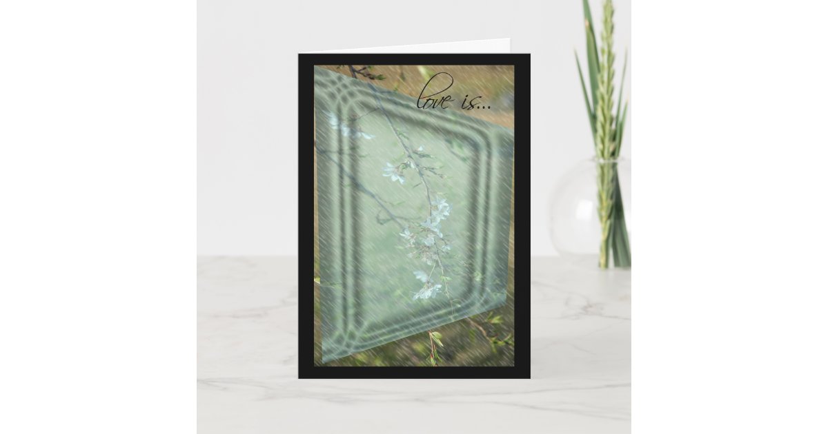 Love is~ Cherry Blossom Anniversary Card | Zazzle