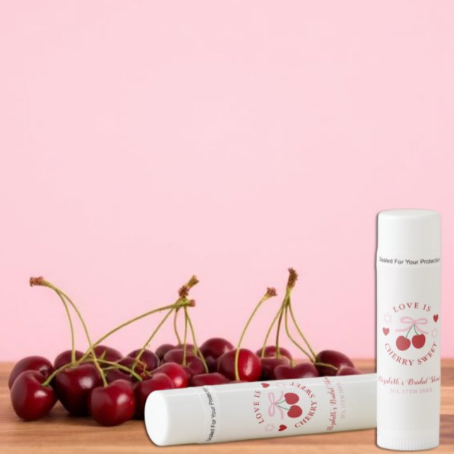 Love Is Cherry Sweet Bridal Shower Lip Balm (Creator Uploaded)