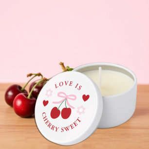 Love Is Cherry Sweet Bridal Shower Mini Candle Favors