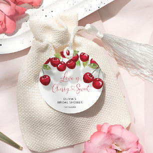 Love is Cherry Sweet Bridal Shower Thank You Favor Tags