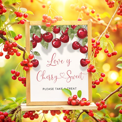Love is Cherry Sweet Take a Treat Poster
