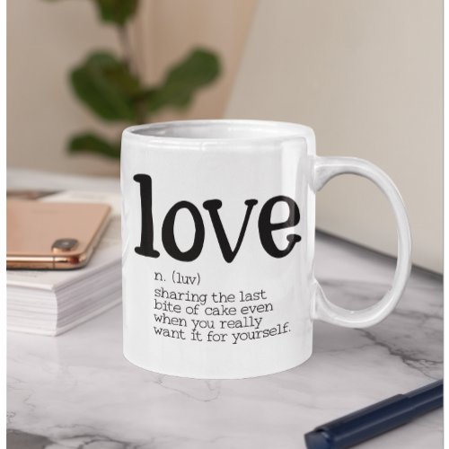 Love is coffee mug