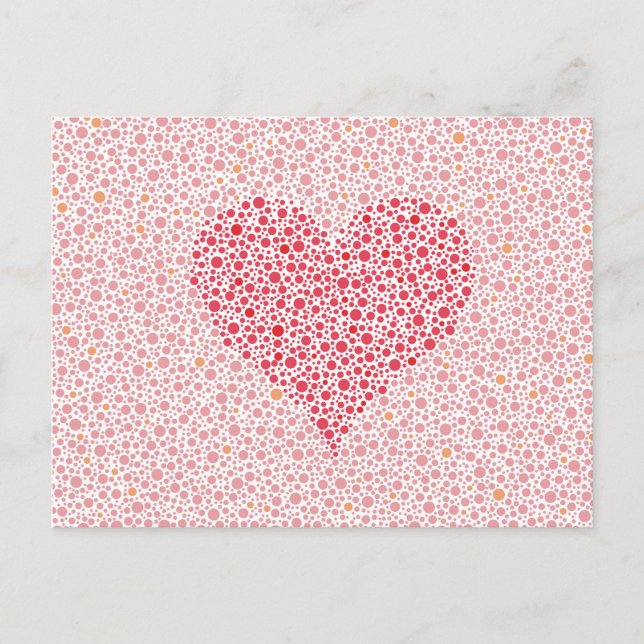 Love is Color Blind Heart Silhouette Postcard (Front)