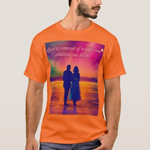 Love is Composed of a Single SoulRomantic Quote T_Shirt