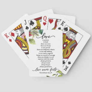 Love is Corinthians Scripture Verse Couple's Poker Cards