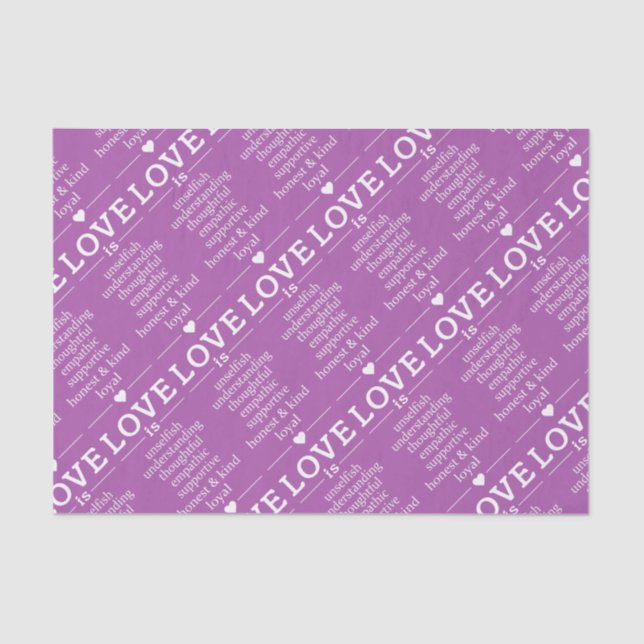 Love Is … custom color tissue paper (Front)