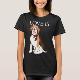 Love Is Cute Beagle Funny Beagles Puppy Pet Dogs L T-Shirt