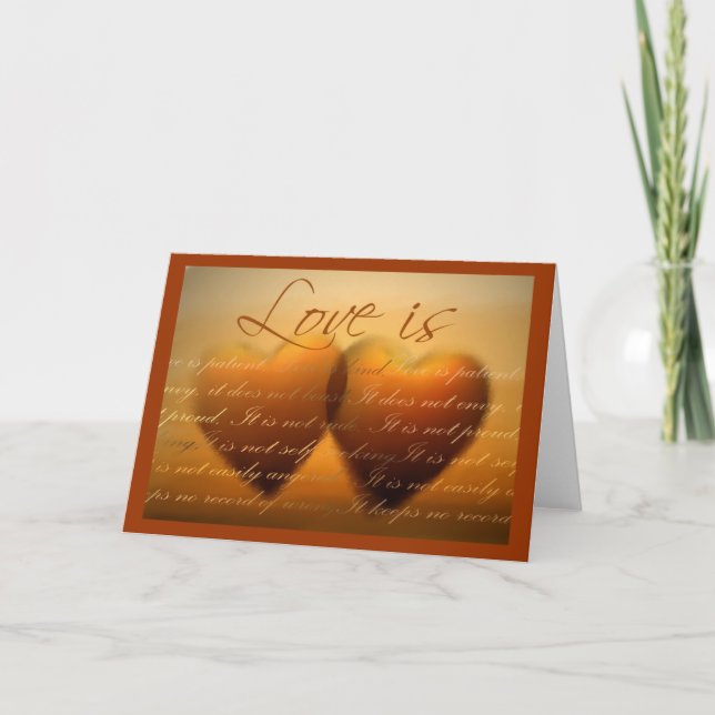 Love is ... elegant heart card (Front)