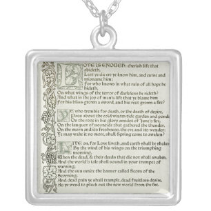 Love is enough, 1897 silver plated necklace