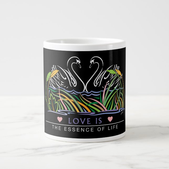 Love is Essence of Life Giant Coffee Mug (Front)