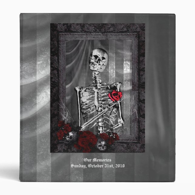 Love Is Eternal Gothic Wedding Album 3 Ring Binder (Front)