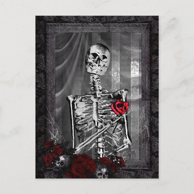 Love Is Eternal Gothic Wedding Annoucement Announcement Postcard (Front)