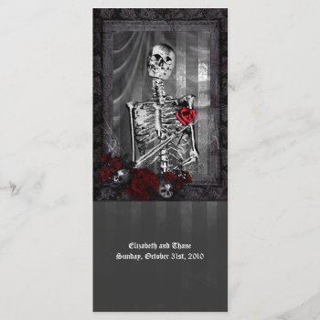 Love Is Eternal Gothic Wedding Menu by gothicbusiness at Zazzle