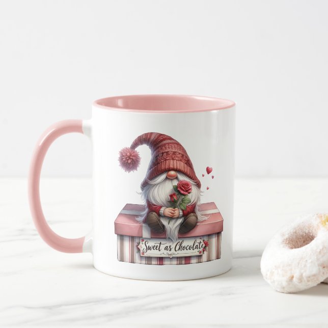 Love is Everyday Gnome Ceramic Mug (With Donut)