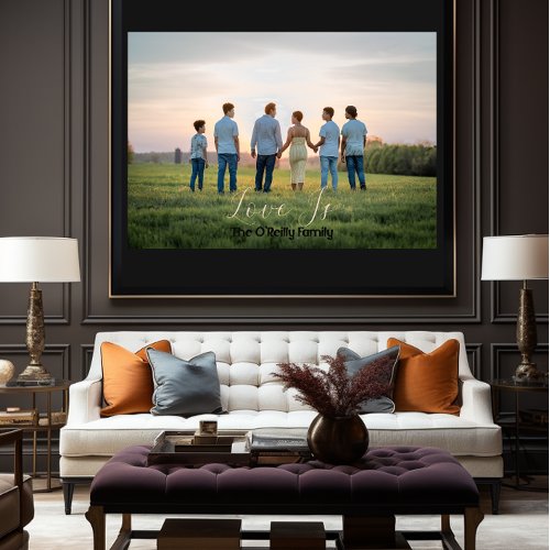 Love Is _ Family Personalized Faux Canvas Print