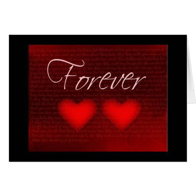 Love is forever cards (Front Horizontal)