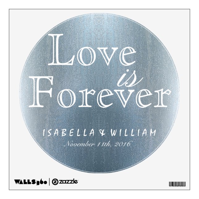 Love is Forever Vintage Wedding Sticker (Front)